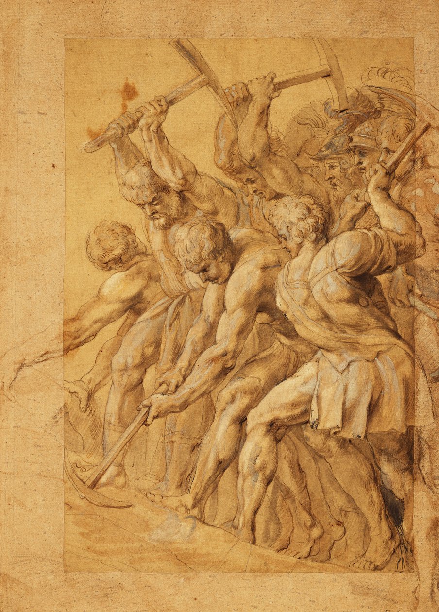 Katonák, akik lerombolnak egy hidat, alkotó: Peter Paul Rubens