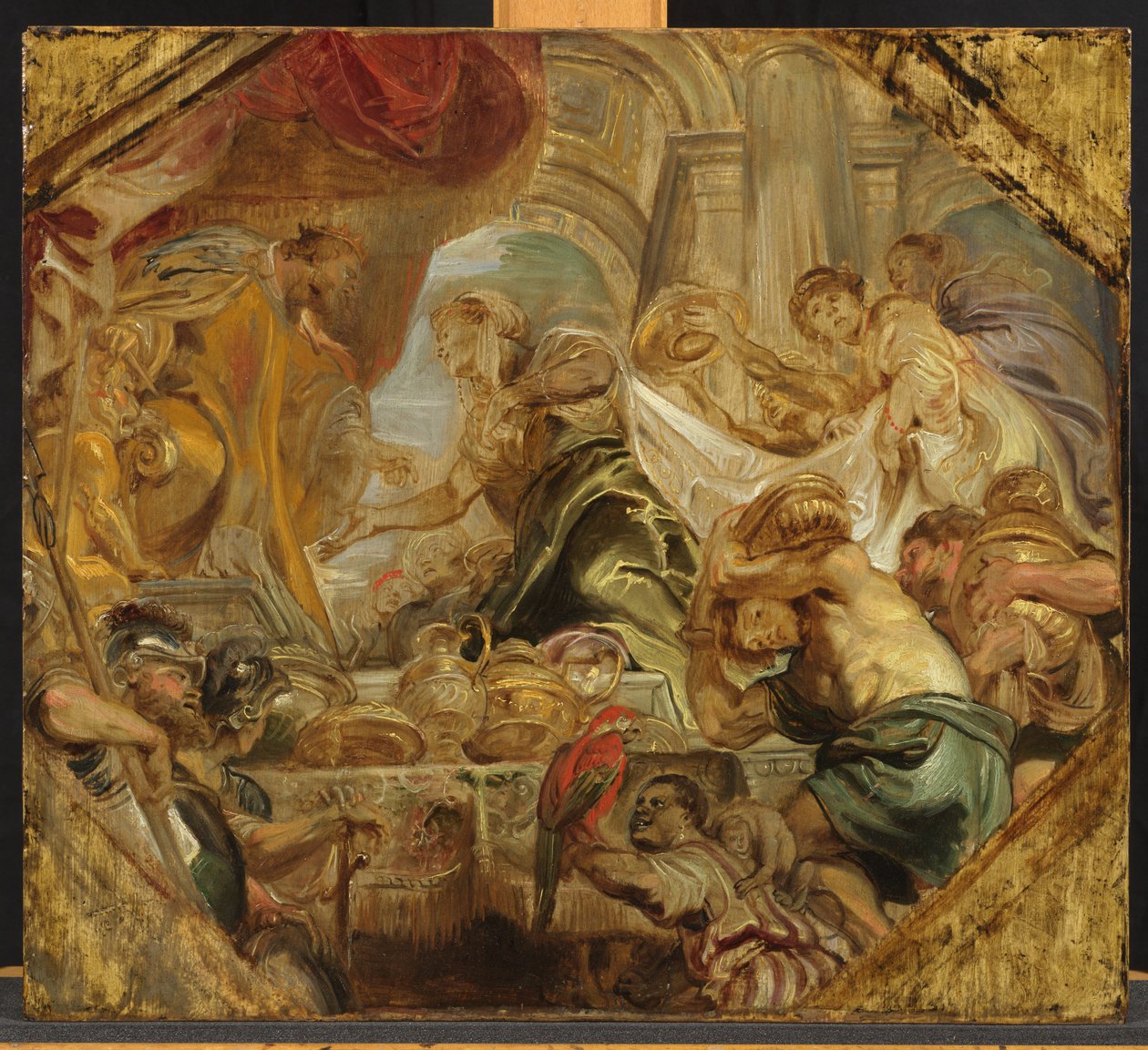 Salamon Sába királynőjét fogadja alkotó: Peter Paul Rubens