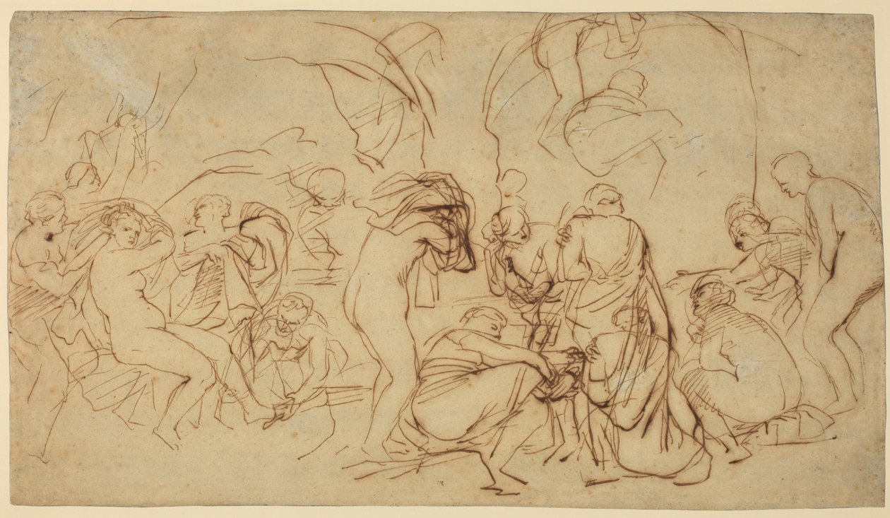 Tanulmány a "Diana fürdőjéhez" (recto) alkotó: Peter Paul Rubens