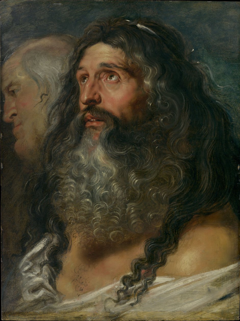 Tanulmány két fejről, 1609 körül alkotó: Peter Paul Rubens