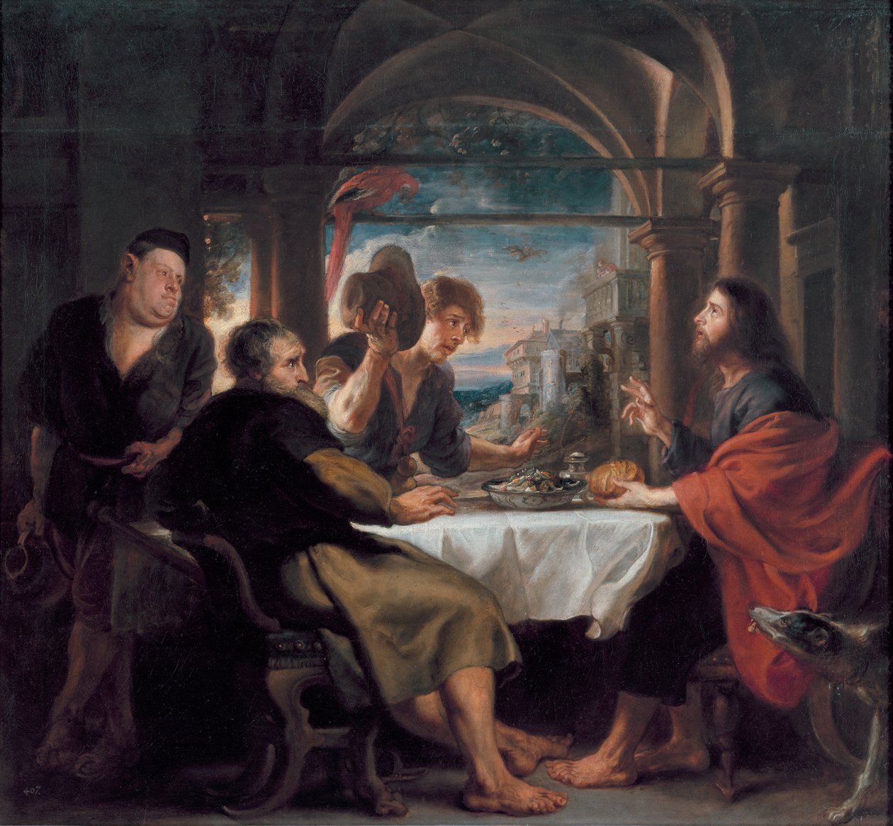 Vacsora Emmausban, 1638 körül (olaj, vászon) alkotó: Peter Paul Rubens