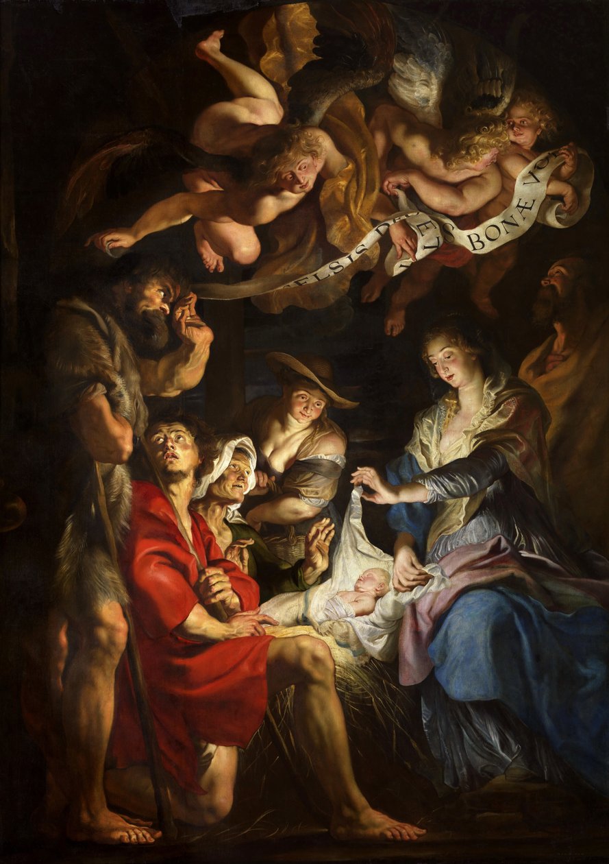A Pásztorok imádása, 1608 körül. alkotó: Peter Paul Rubens