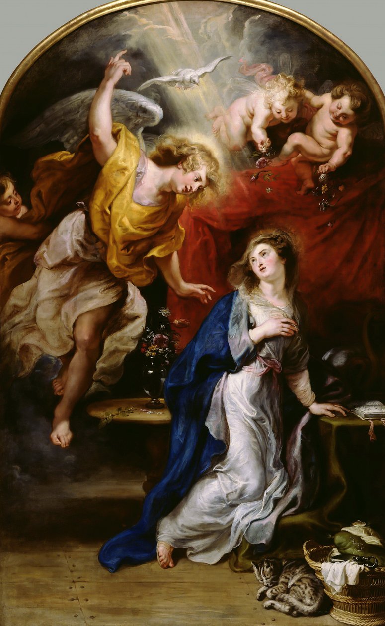 Az Angyali üdvözlet, 1610 körül (olaj, vászon) alkotó: Peter Paul Rubens