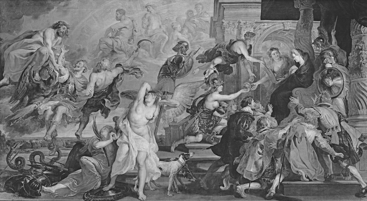 Henri IV apoteózisa és Marie de Medici régensségének kikiáltása alkotó: Peter Paul Rubens