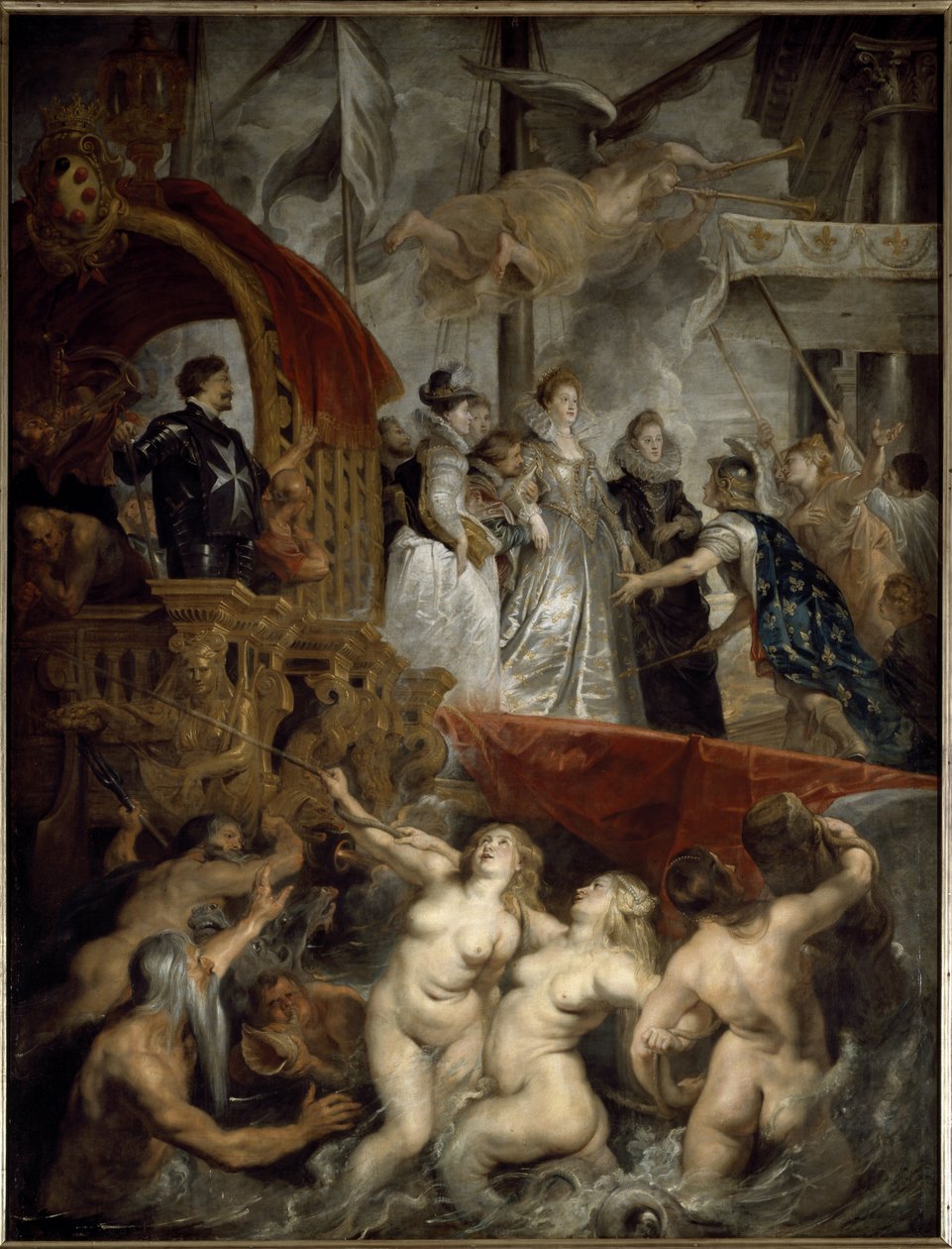 Medicis Mária bárkája a marseille-i kikötőben november 3-án alkotó: Peter Paul Rubens