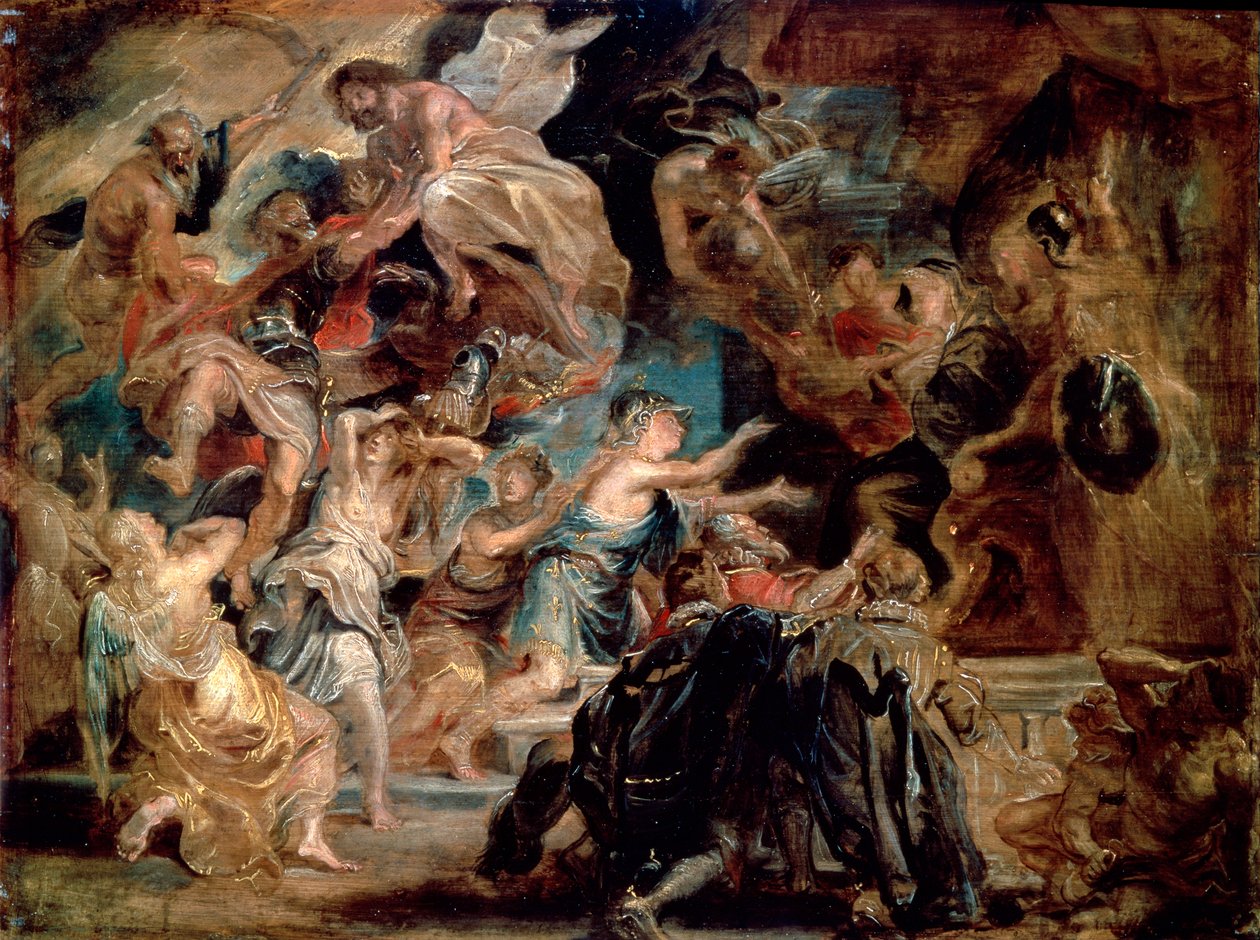 Henrik halála és a kormányzóság kikiáltása, 1622. alkotó: Peter Paul Rubens
