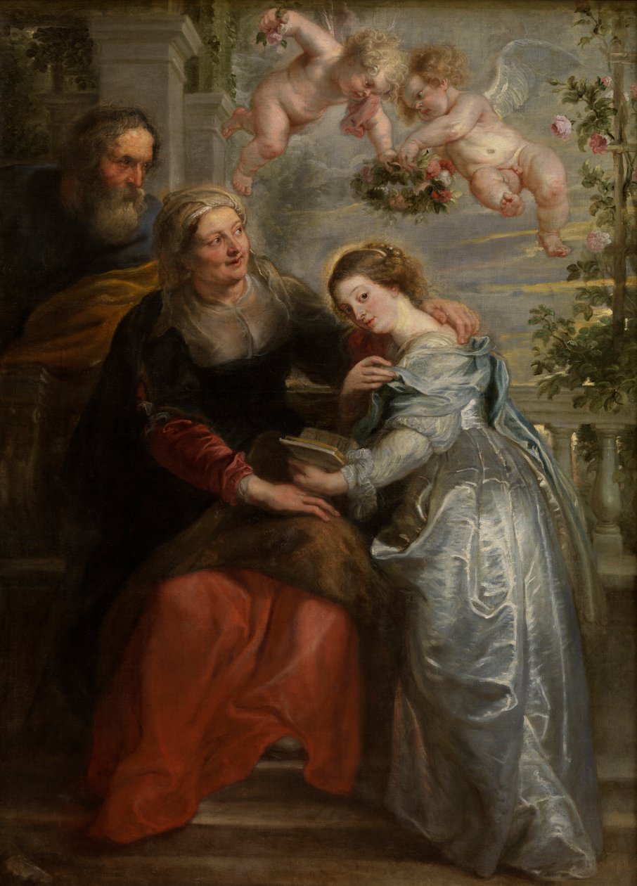 Mária nevelése, 1630-35 körül (olaj, vászon) alkotó: Peter Paul Rubens