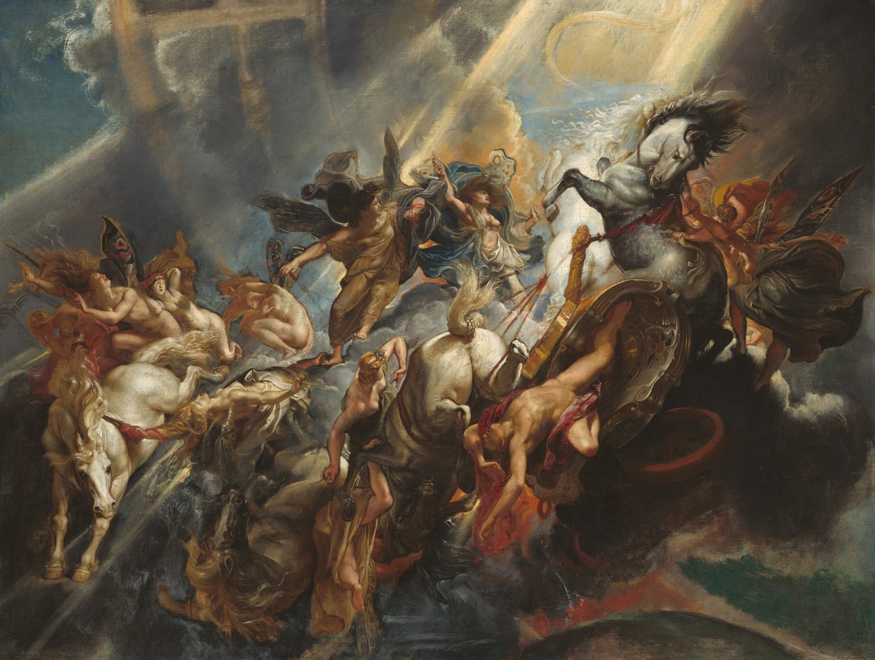 Phaeton bukása, c. 16041605, valószínűleg átdolgozva c. 16061608. alkotó: Peter Paul Rubens