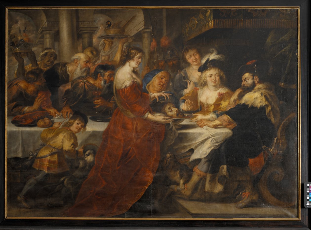 Heródes ünnepe. Salome töltőn hozza Keresztelő Szent János fejét alkotó: Peter Paul Rubens