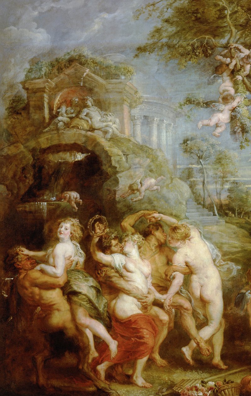 Venus Verticordia ünnepe (Festményrészlet: bakkhanália-jelenet nimfákkal és szatírokkal) alkotó: Peter Paul Rubens