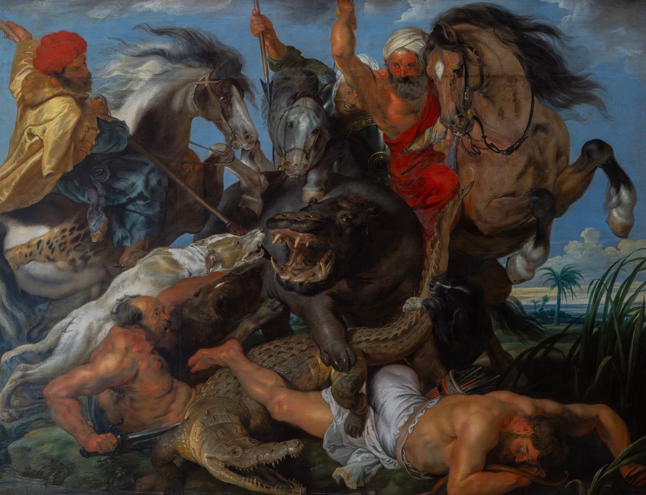 Víziló- és krokodilvadászat alkotó: Peter Paul Rubens