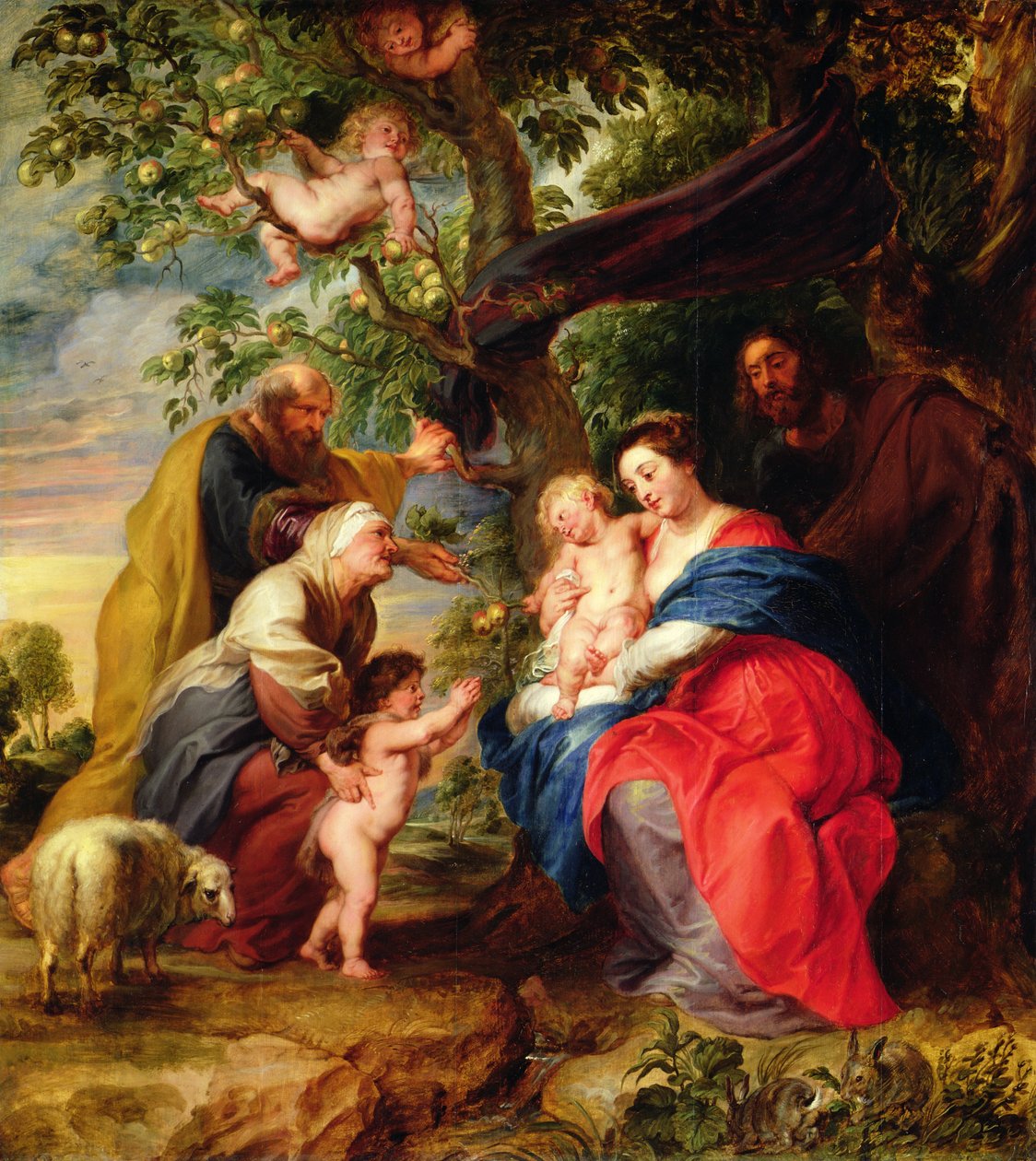 A Szent Család egy almafa alatt, 1632 körül alkotó: Peter Paul Rubens