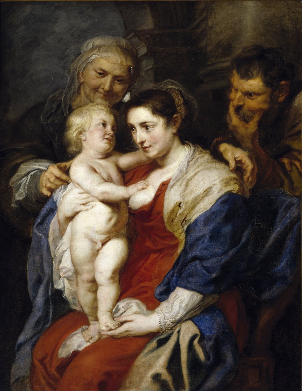 A Szent Család Szent Annával - Rubens, Pieter Paul (1577-1640) - 1626-1630 - Olaj, vászon - 116x91 - Museo del Prado, Madrid alkotó: Peter Paul Rubens