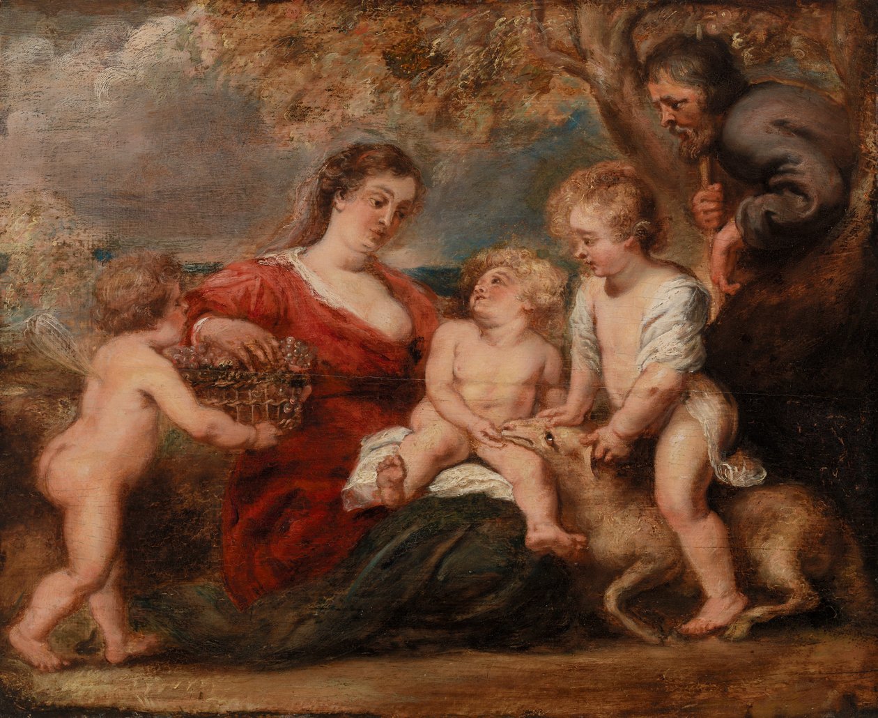 A Szent Család Keresztelő Szent Jánossal és egy angyallal alkotó: Peter Paul Rubens
