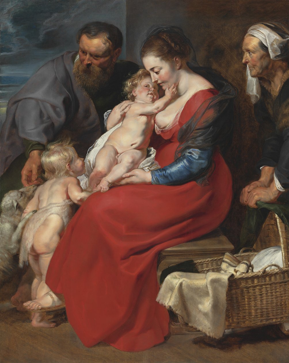 A Szent Család Szent Erzsébettel és Keresztelő Jánossal, 1615 körül alkotó: Peter Paul Rubens