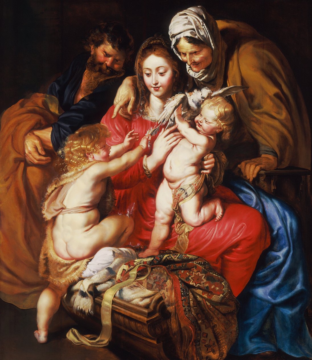 A Szent Család Szent Erzsébettel, Szent Jánossal és egy galambbal, 1609 körül alkotó: Peter Paul Rubens