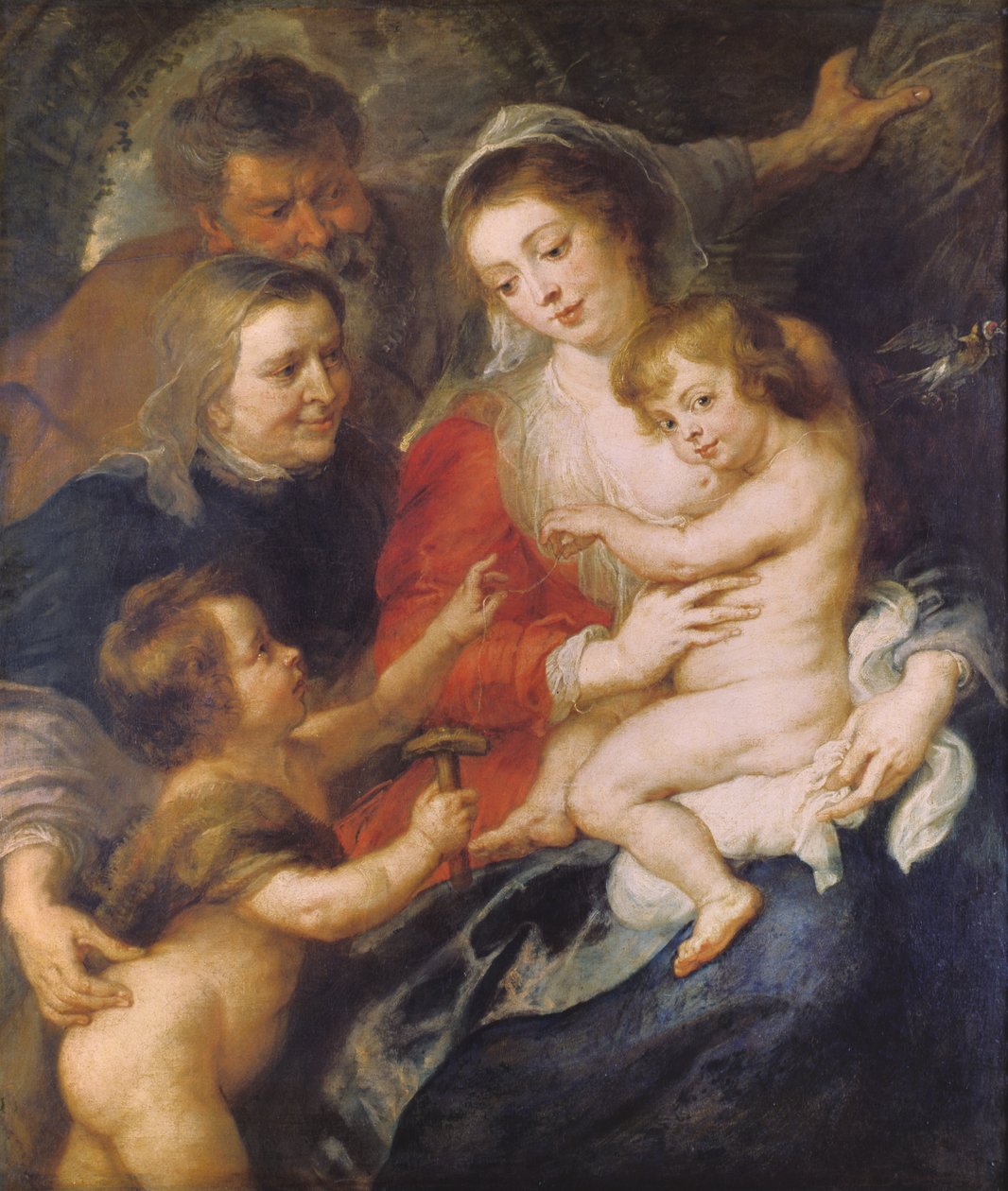 A Szent Család Szent Erzsébettel és Keresztelő Szent János csecsemővel, 1634 körül alkotó: Peter Paul Rubens
