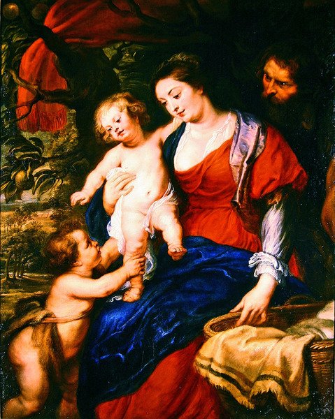 A Szent Család Szent János csecsemővel (olaj, vászon) alkotó: Peter Paul Rubens