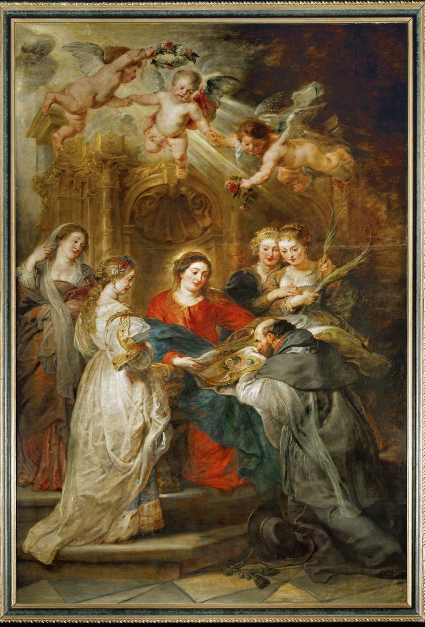 A Szent Szűz megjelenik Szent Ildefonsónak alkotó: Peter Paul Rubens