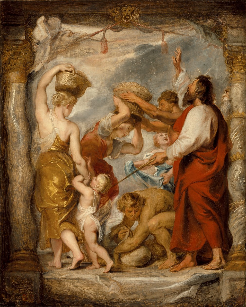 Az izraeliták mannát gyűjtenek a sivatagban alkotó: Peter Paul Rubens