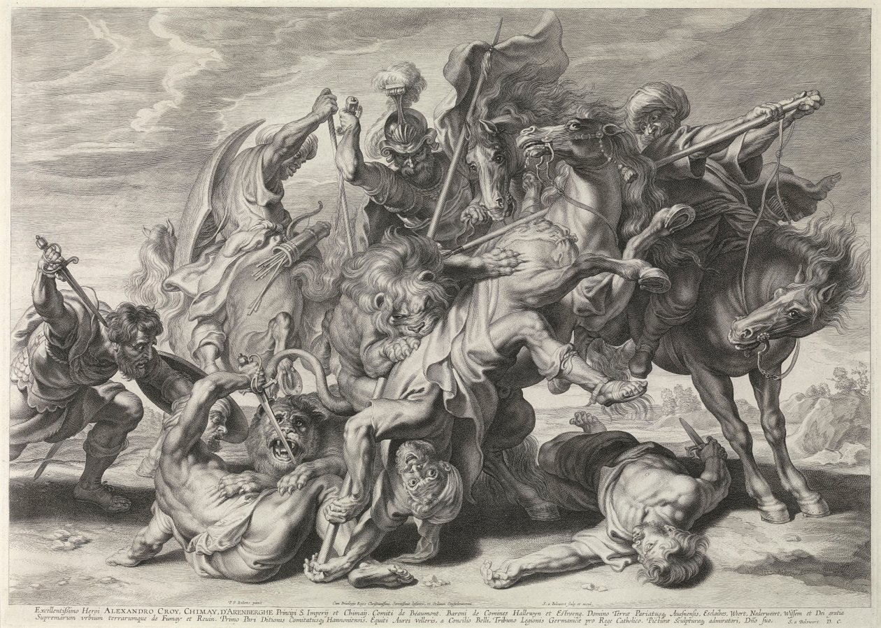 Oroszlánvadászat alkotó: Peter Paul Rubens
