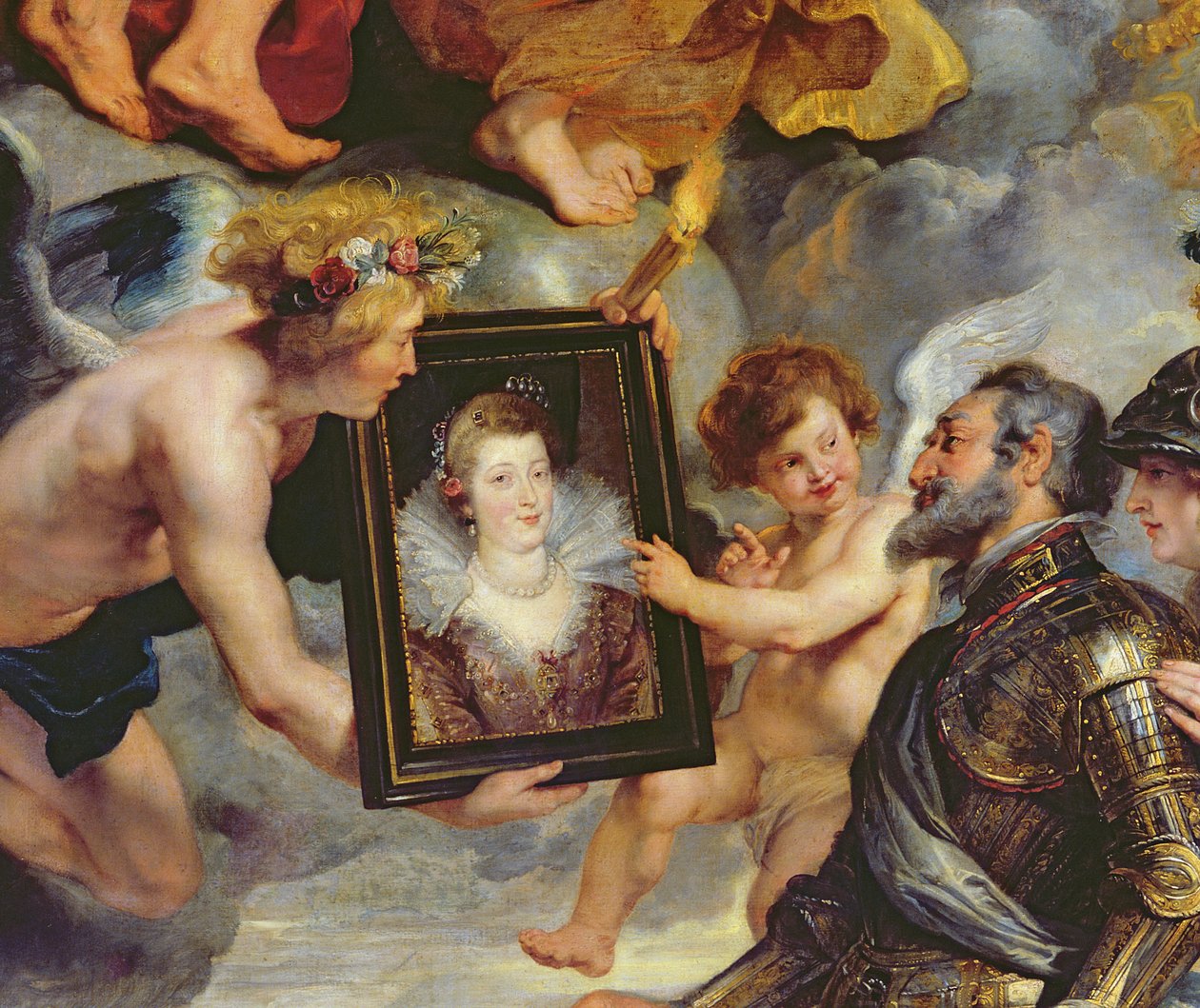 A Medici-ciklus: Medici Mária (1573-1642) portréjának átvétele 1621-25 (17689 részlet) alkotó: Peter Paul Rubens