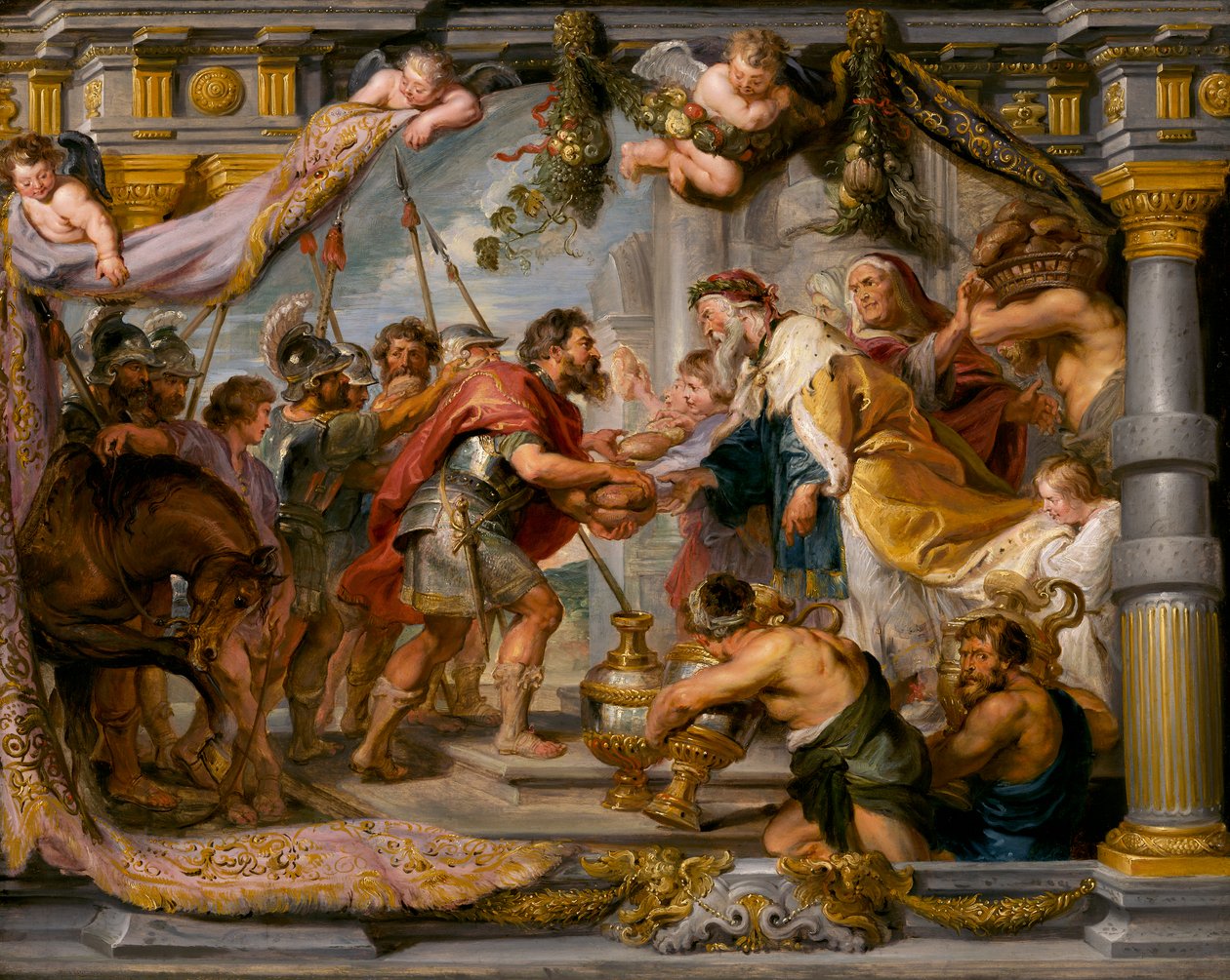 Ábrahám és Melkisédek találkozása, 1626 körül alkotó: Peter Paul Rubens