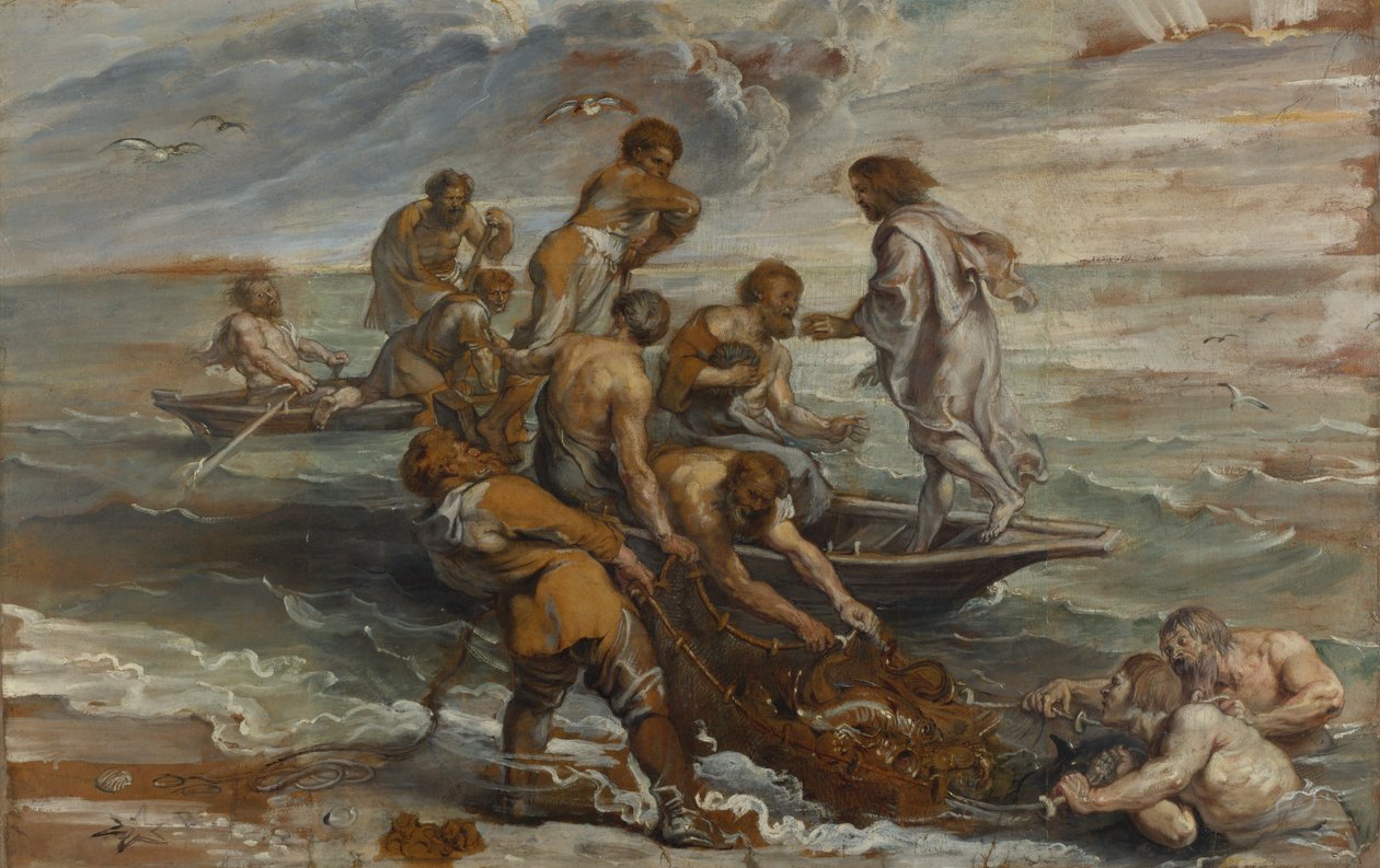 A halak csodás tervezete, 1618-1619 alkotó: Peter Paul Rubens