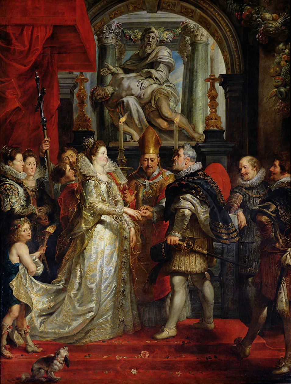 Marie de Medici (1573-1642) és Henri IV (1573-1642) meghatalmazott házassága 1600. október 5., 1621-25 alkotó: Peter Paul Rubens