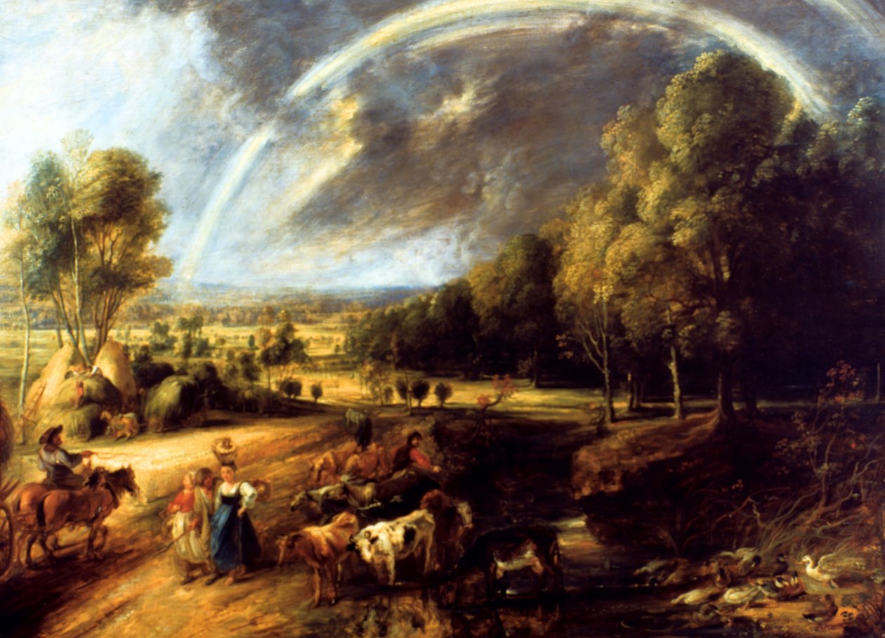 The Rainbow Landscape, 1636 körül (olaj, vászon) alkotó: Peter Paul Rubens