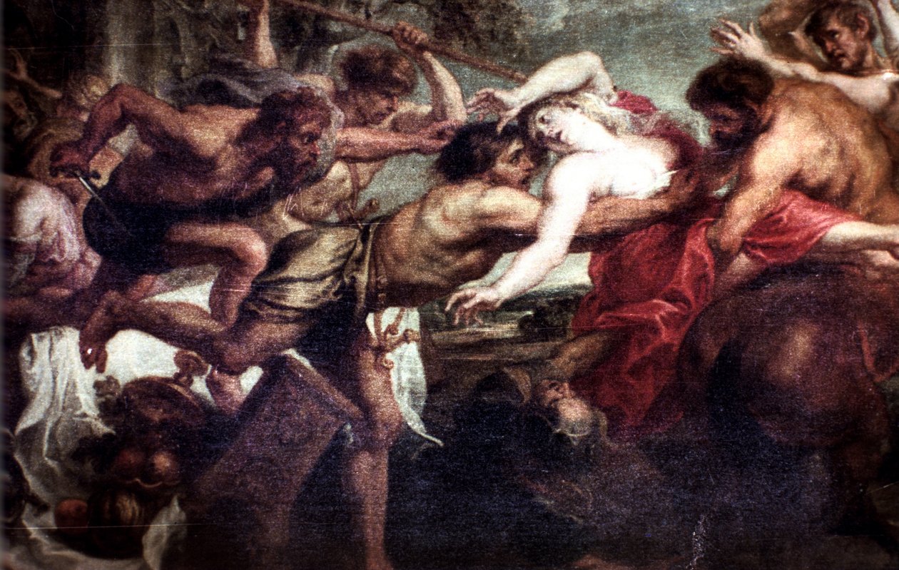 Hippodame megerőszakolása alkotó: Peter Paul Rubens