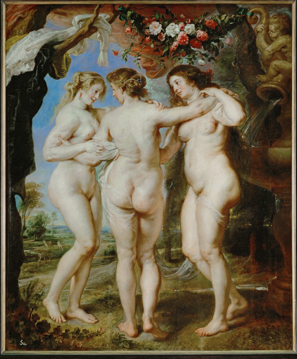 A három grácia, 1636 körül (festmény, fa) alkotó: Peter Paul Rubens