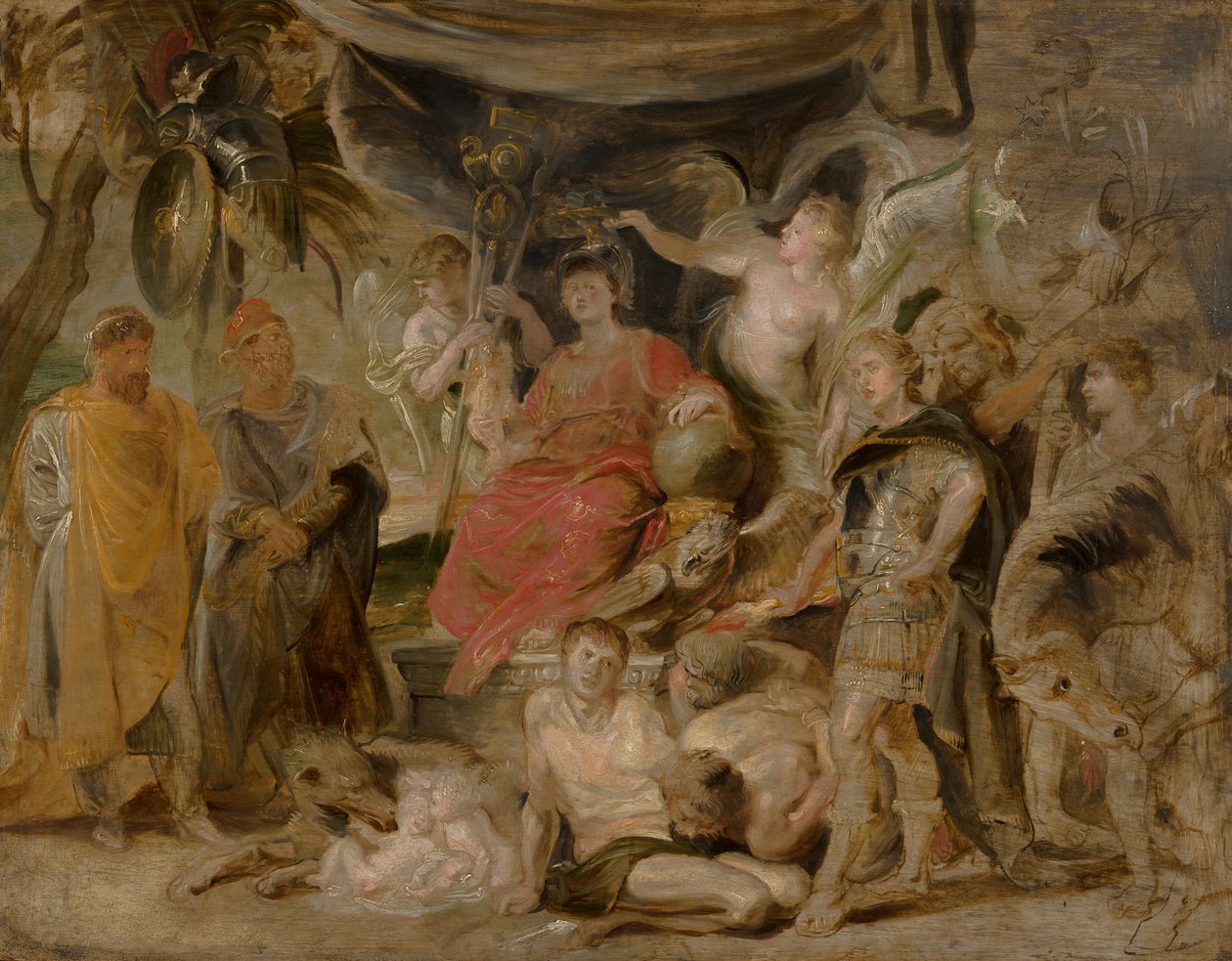 Róma diadala: a fiatal Konstantin császár tisztelettel adózik Rómának alkotó: Peter Paul Rubens