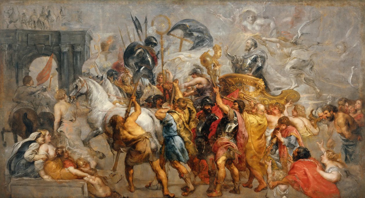 Henrik diadalmas belépése Párizsba, 1627 és 1630 között. alkotó: Peter Paul Rubens