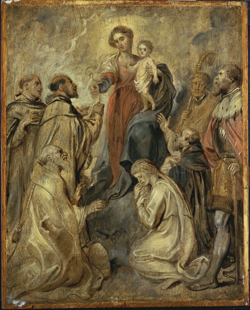 A rózsafüzér Szűzanya és Gyermeke alkotó: Peter Paul Rubens