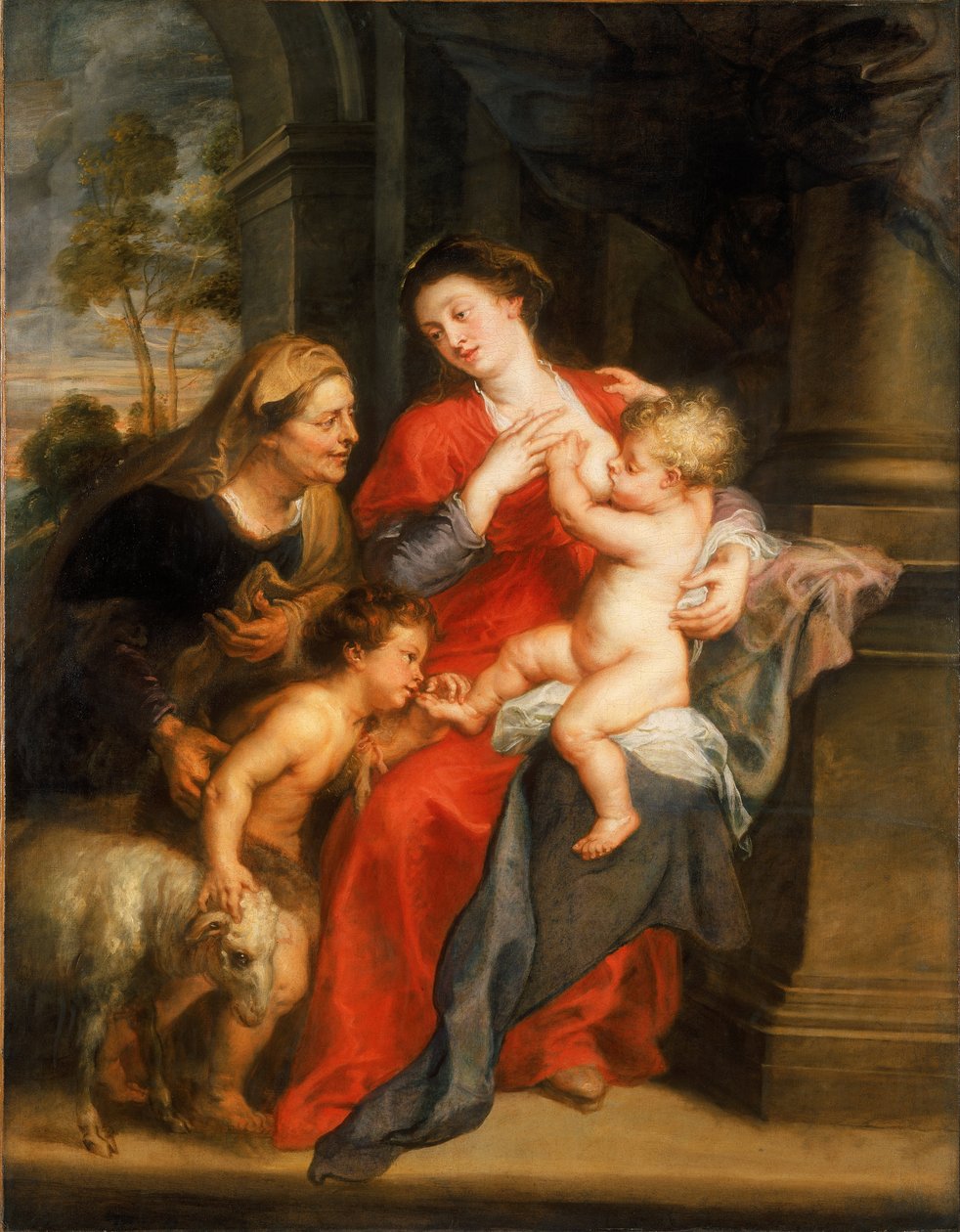 A Szűzanya és a gyermek szt. Erzsébet és Keresztelő János alkotó: Peter Paul Rubens