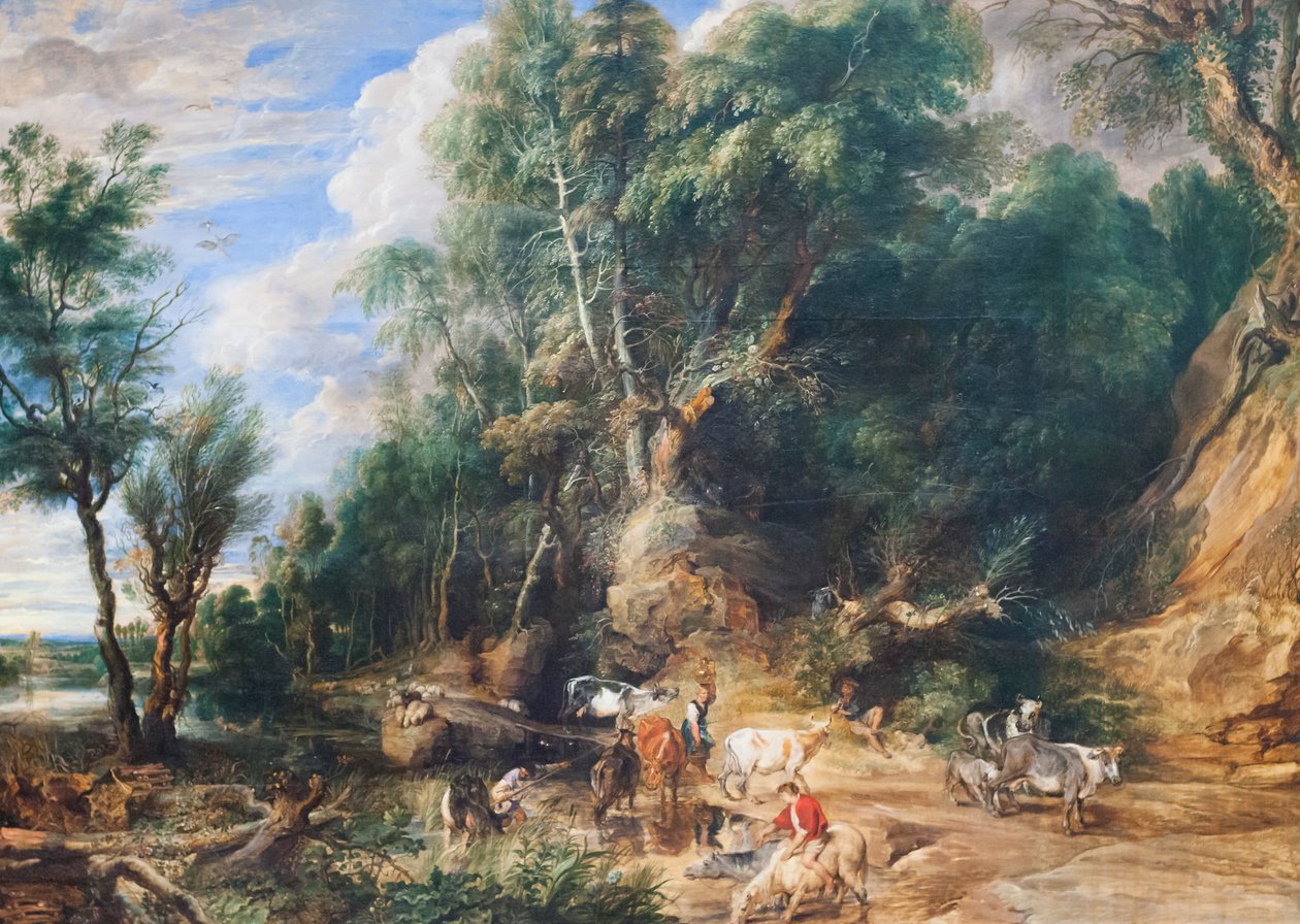 The Watering Place, 1615-22 körül (olaj a tölgyre) alkotó: Peter Paul Rubens