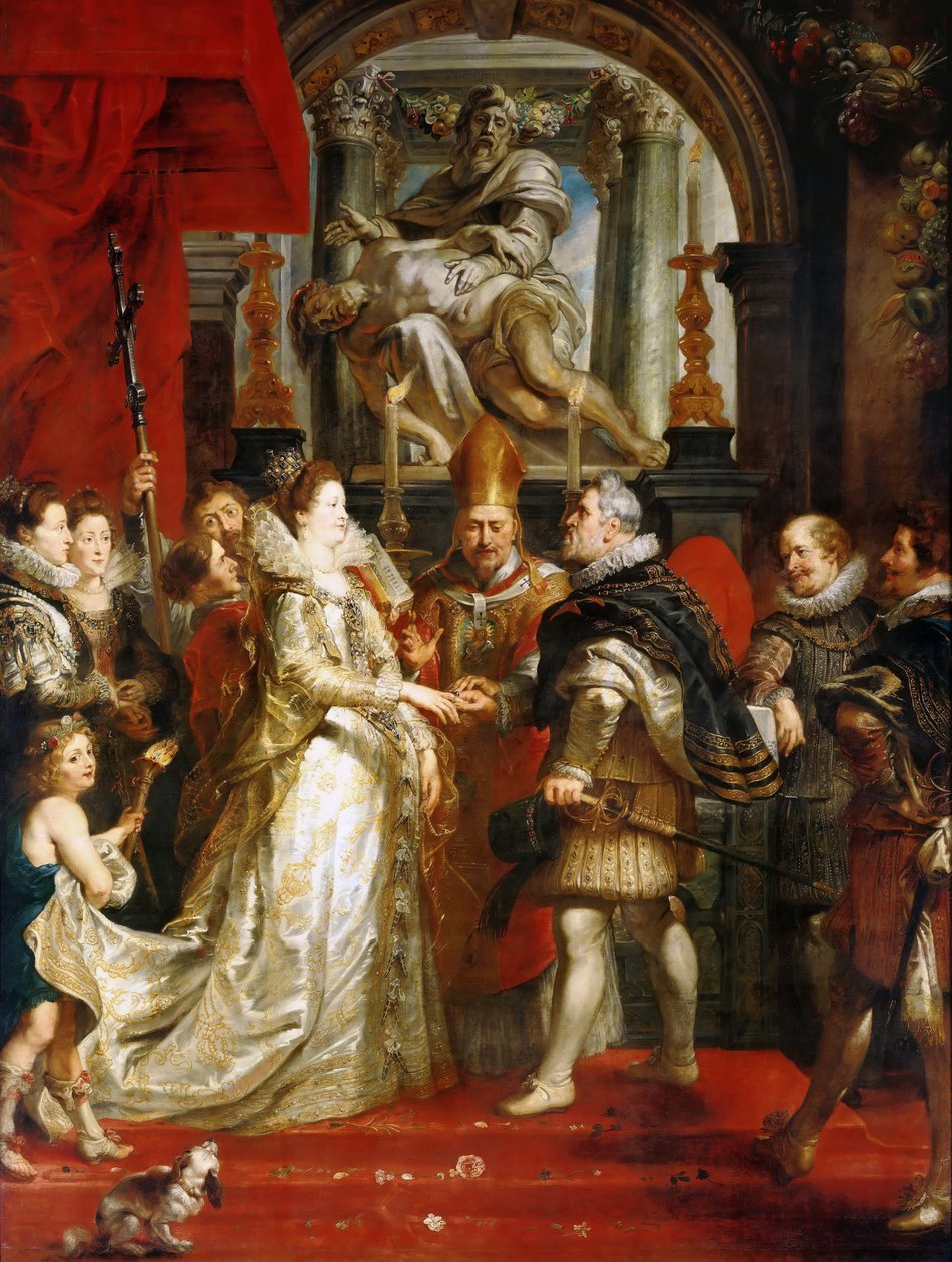 Marie de Medici meghatalmazottjának esküvője IV. Henrik királlyal A Marie de Medici-ciklus alkotó: Peter Paul Rubens