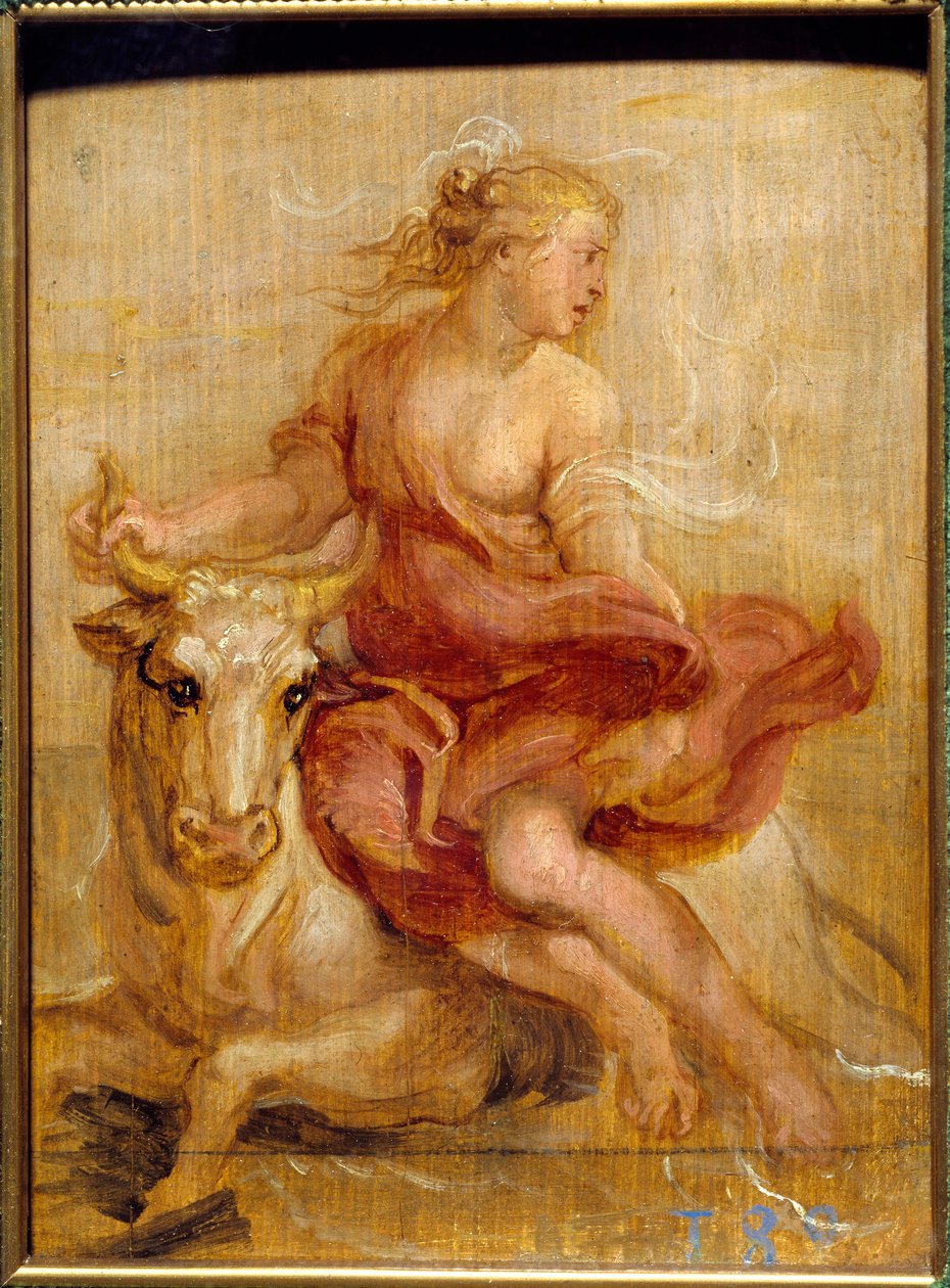 Európa elrablása Pierre Paul (Pierre-Paul) Rubens (vagy Peter Paul vagy Petrus Paulus) vérrajza (1577-1640) V. 0,18x0,13 m Madrid Prado Múzeum alkotó: Peter Paul Rubens