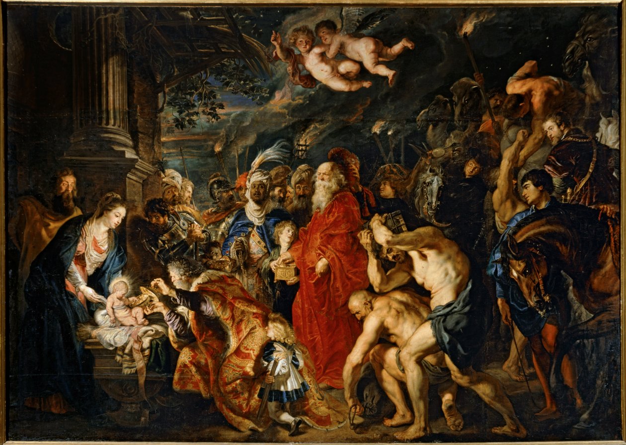 A három bölcs imádása (festmény vászonra) alkotó: Peter Paul Rubens
