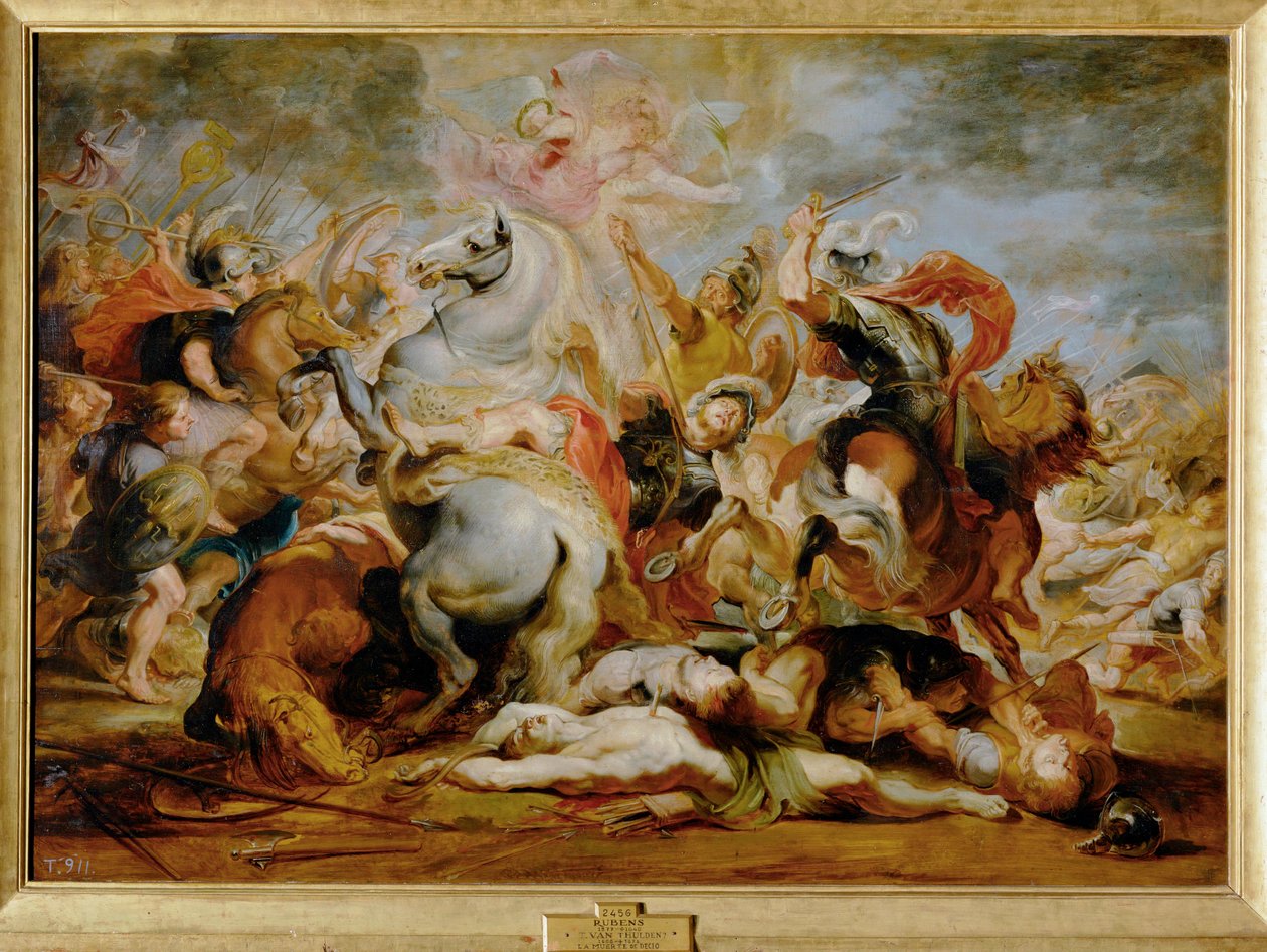 Decio Mus konzul halála (festmény fára) alkotó: Peter Paul Rubens