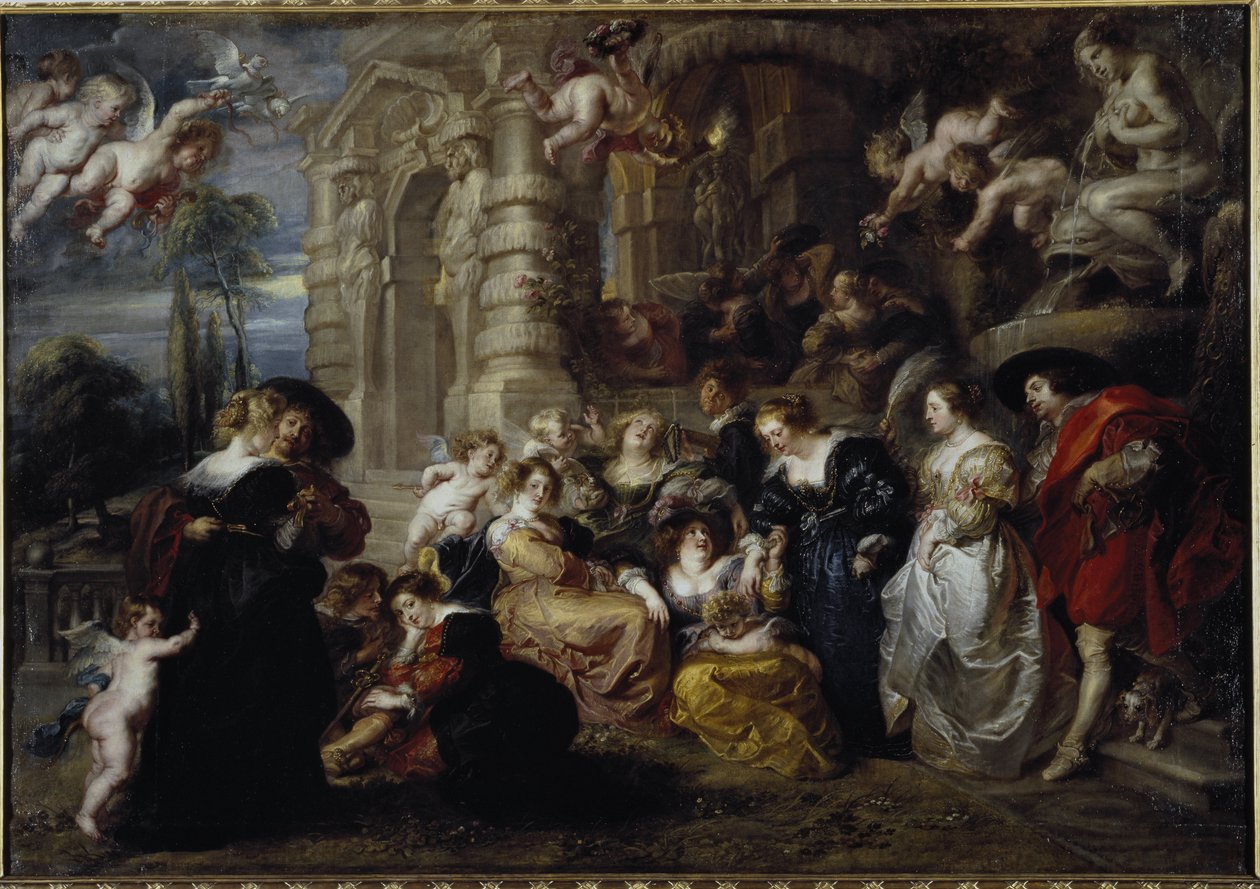 A szerelem kertje - olaj, vászon alkotó: Peter Paul Rubens