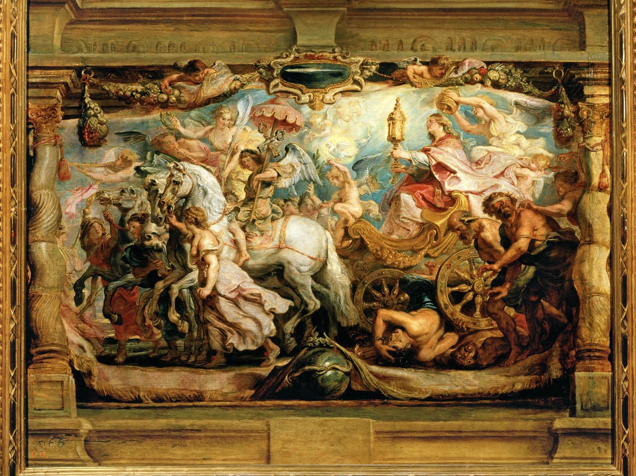 Az egyház diadala a düh, a viszály és a gyűlölet felett (festmény fára) alkotó: Peter Paul Rubens
