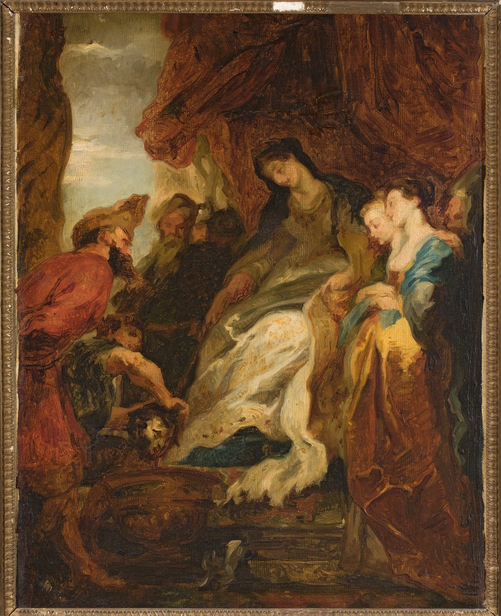 Tomürisz megparancsolja, hogy Kürosz fejét vérrel teli tálba merítsék (Hérodotosz, Történelem, I, 214) alkotó: Peter Paul Rubens