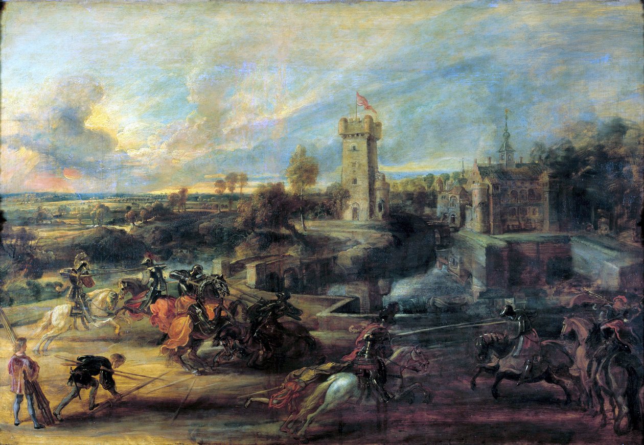 Torna a Castle Steen előtt, 1635-1637. alkotó: Peter Paul Rubens