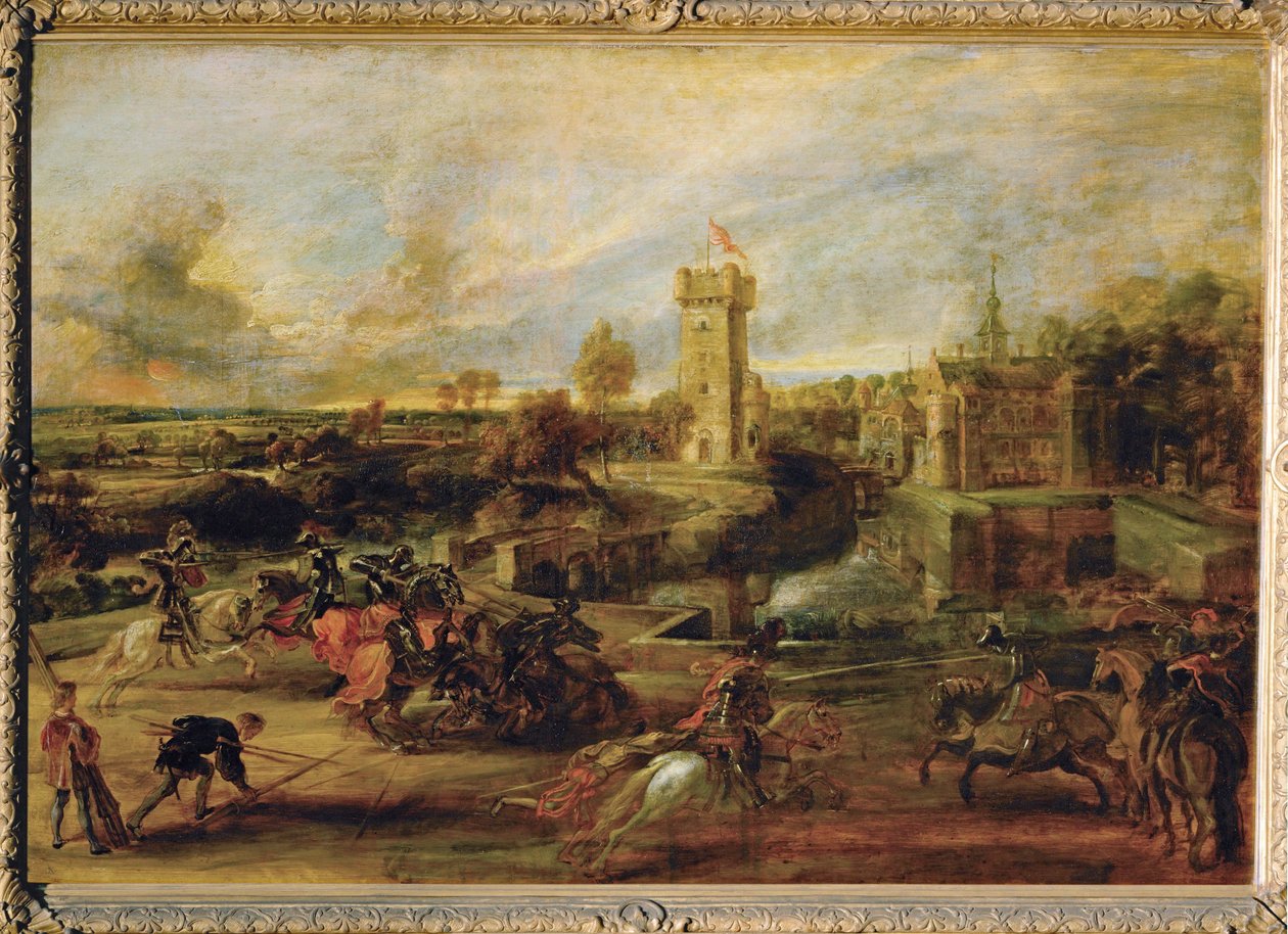 Torna a Steen-kastély vizesárka mellett (festmény fára) alkotó: Peter Paul Rubens