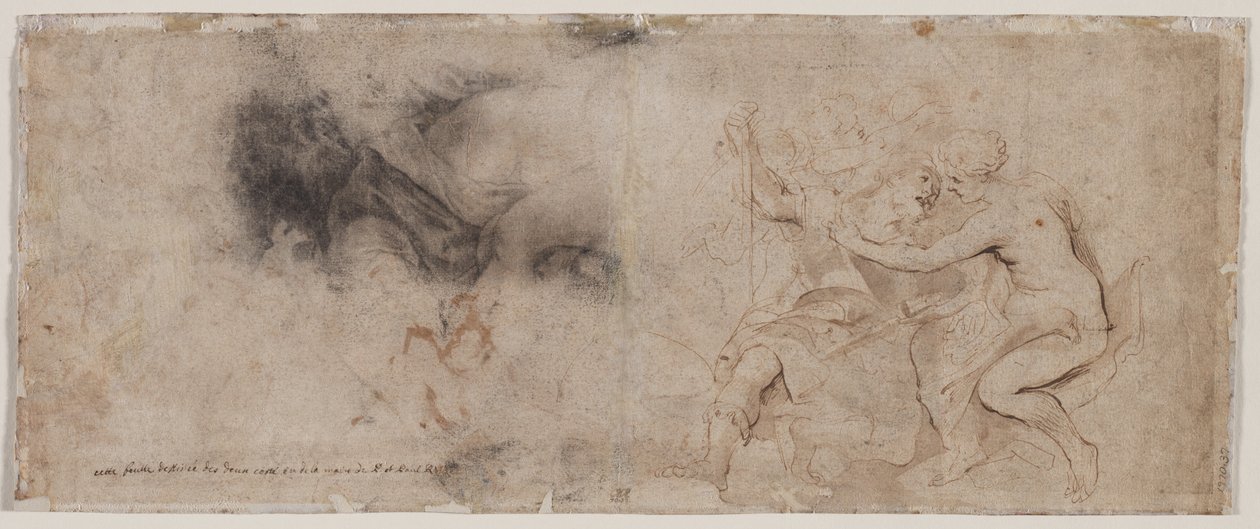 Vénusz lefegyverző Mars, Drapery Study, c. 163235. alkotó: Peter Paul Rubens
