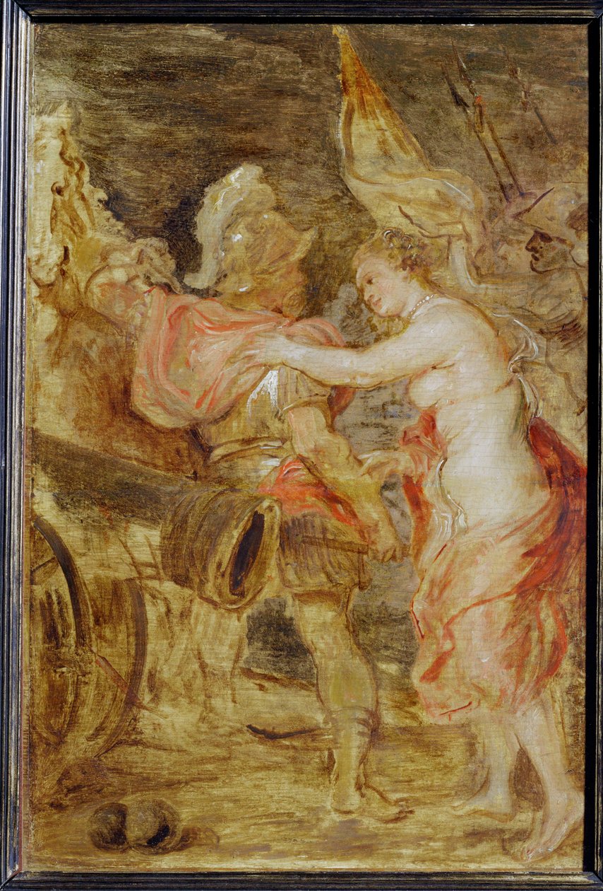 Vénusz elkíséri Marsot a háborúba (festmény fára) alkotó: Peter Paul Rubens