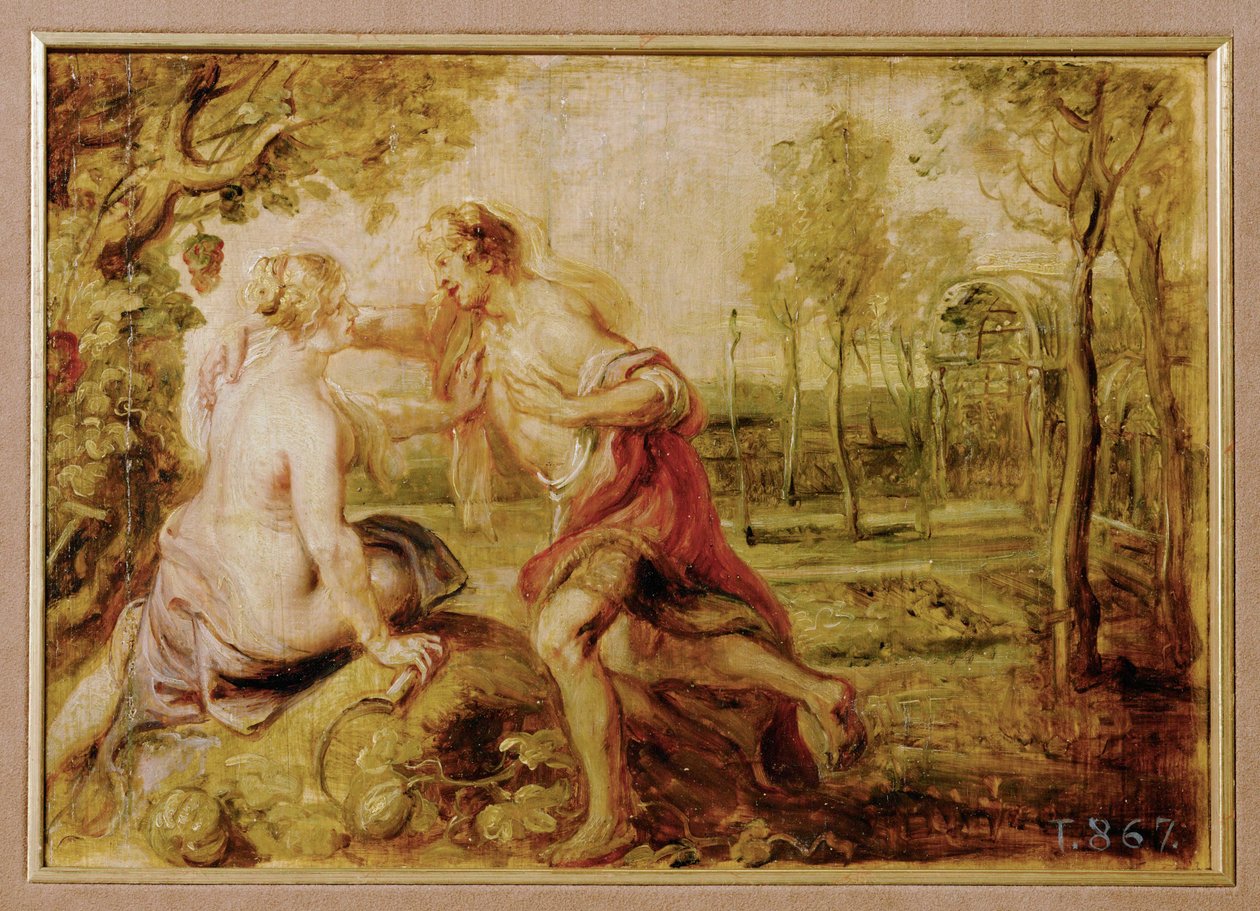 Vertumnus és Pomona (festmény fára) alkotó: Peter Paul Rubens