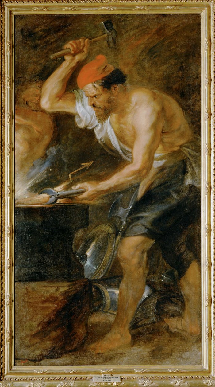 Vulcanus kovácsolja a Jupiter villámát (festmény vászonra) alkotó: Peter Paul Rubens